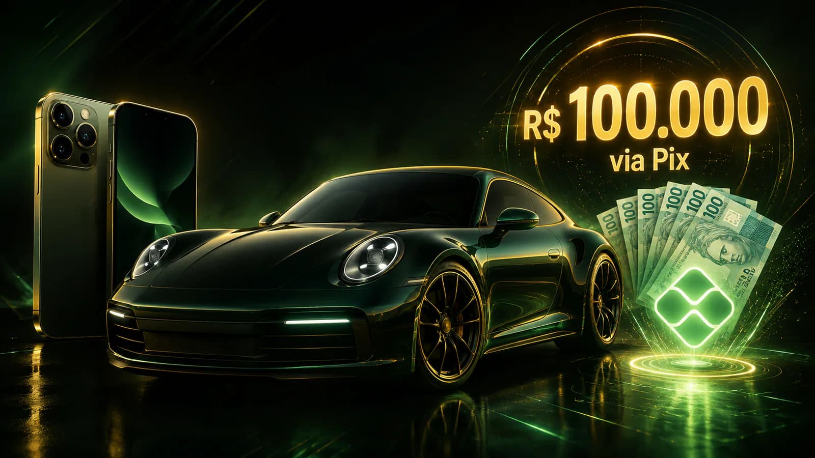 Porsche 911 e prêmio em dinheiro